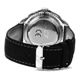 Chronotech Black Leather Sport Watch